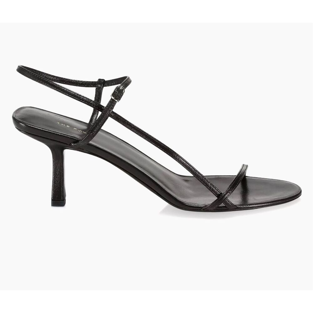The Row Leather Strappy Heeled Bare Sandals Black Size 36 $890 - Picture 1 of 10